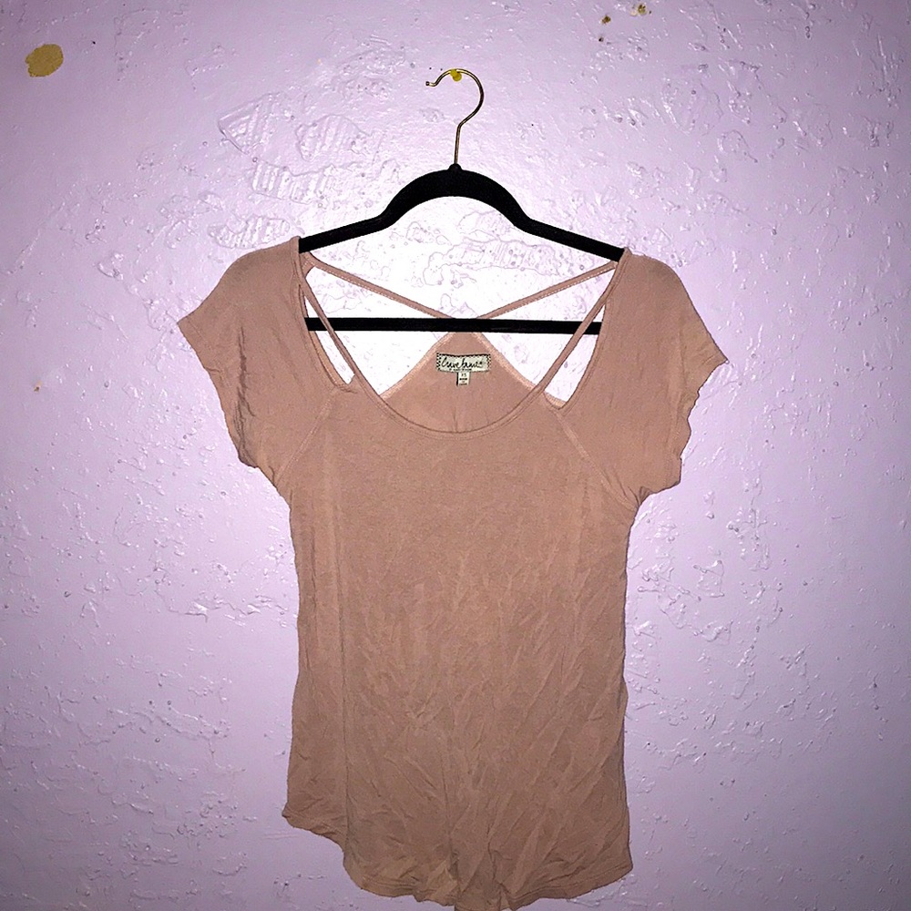 Peachy Pink Strappy Soft Tee